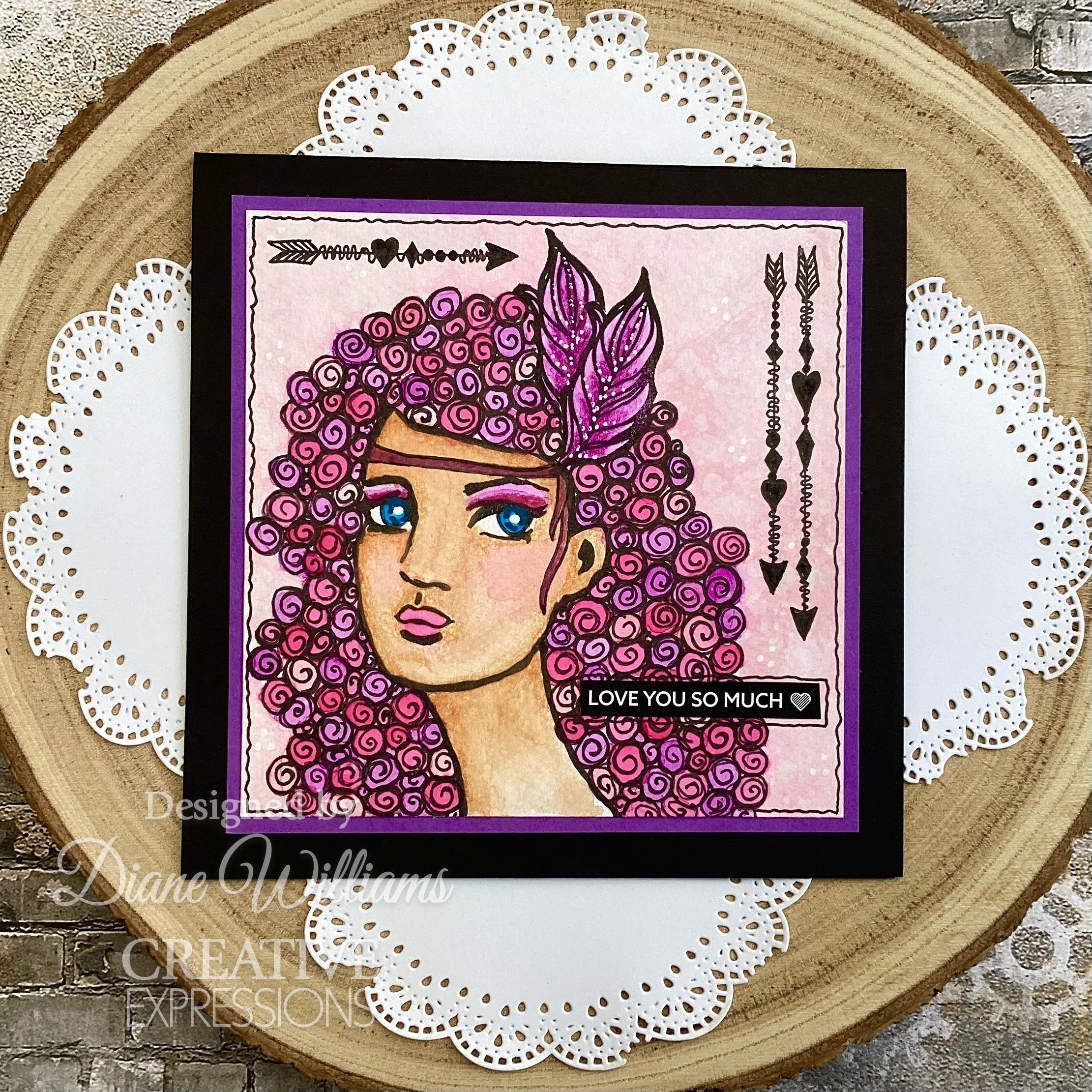 Creative Expressions Jane Davenport SideChick 4 in x 6 in Clear Stamp Set