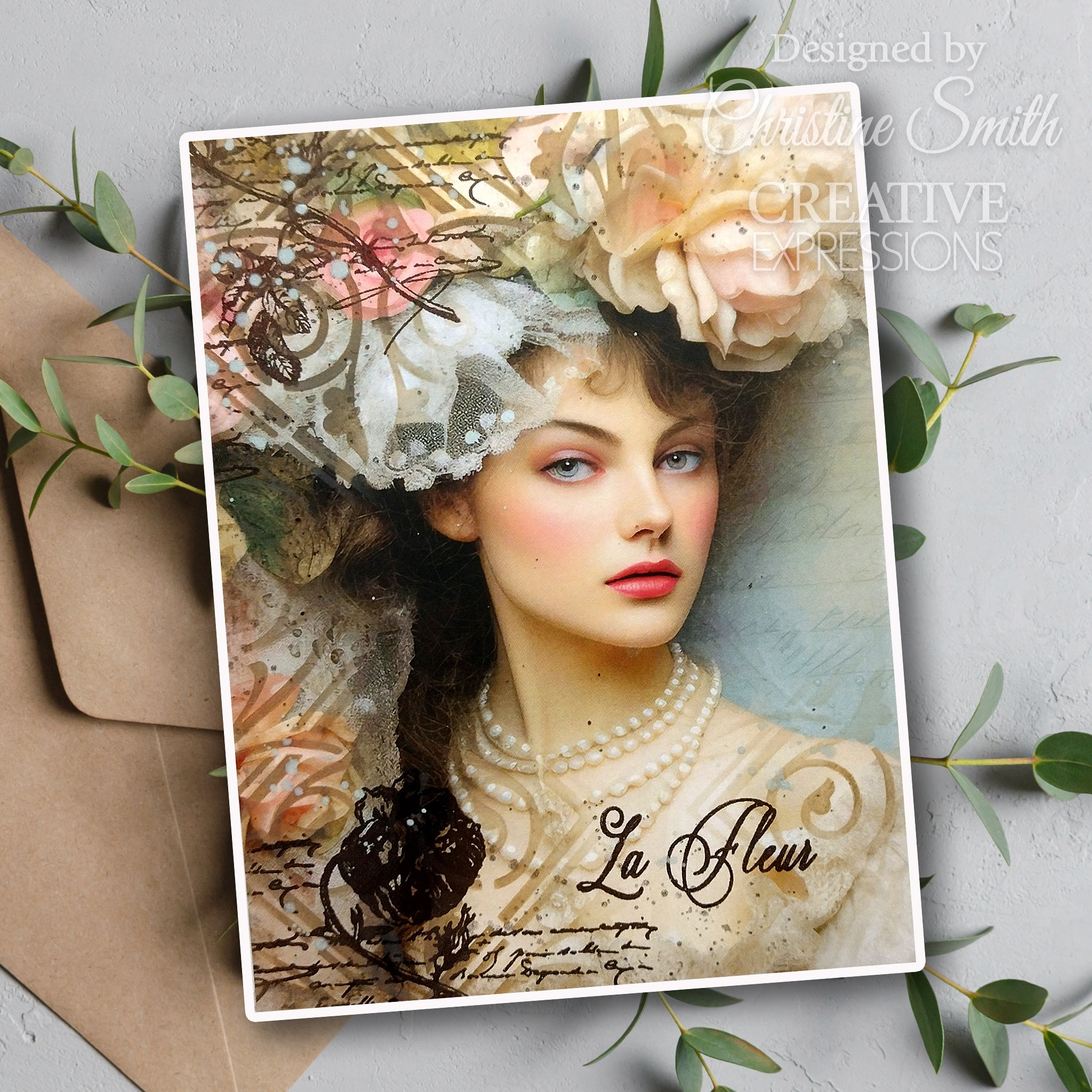 Creative Expressions Taylor Made Journals Fleur-de-lis Trellis 6 in x 6 in Stencil