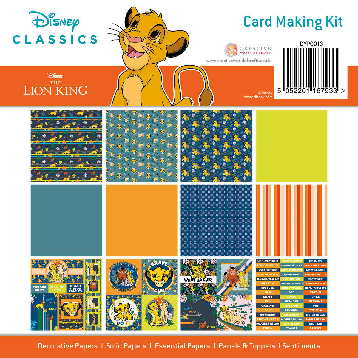 The Lion King - Card Making Pad