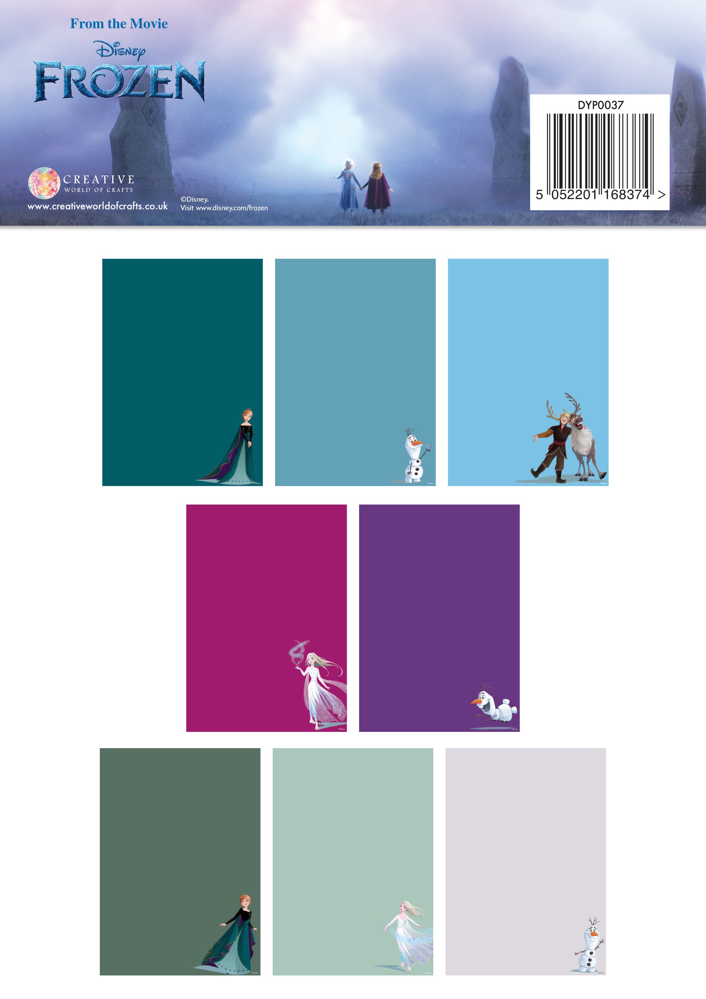 Frozen - Christmas Coloured Card A4 Pack