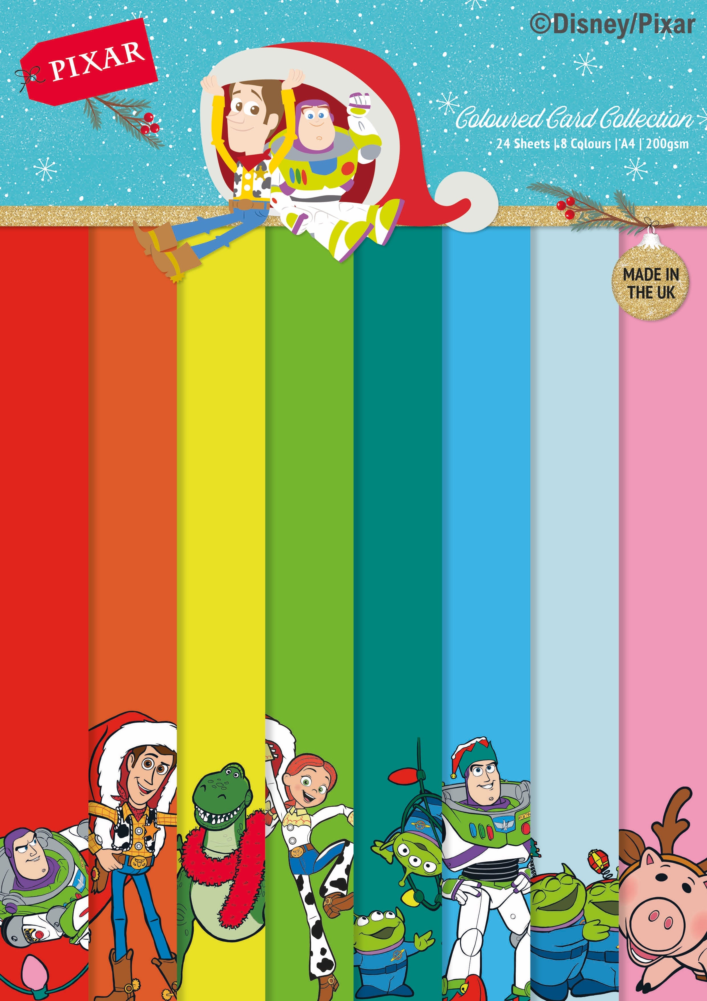 Toy Story - Christmas Coloured Card A4 Pack