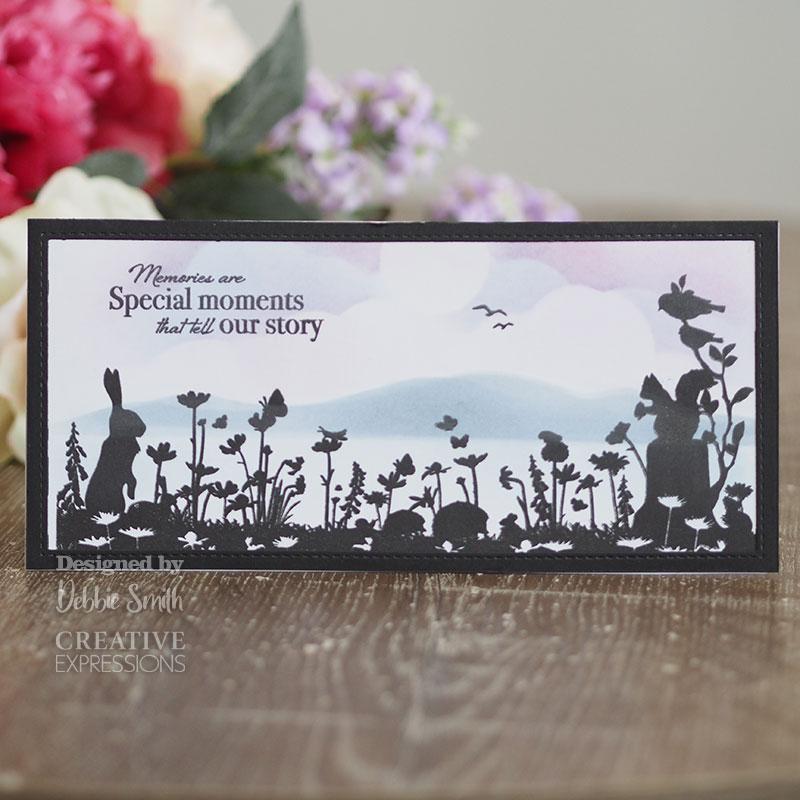 Creative Expressions Designer Boutique Collection Meadow View DL Pre Cut Rubber Stamp