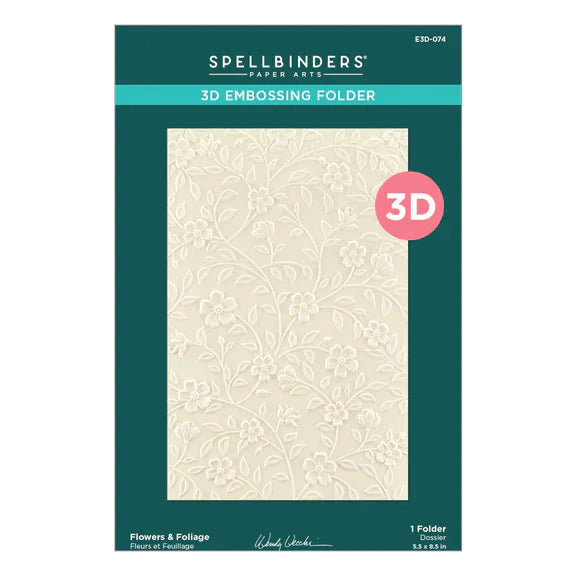 Flowers & Foliage 3D Embossing Folder from the From the Garden Collection by Wendy Vecchi