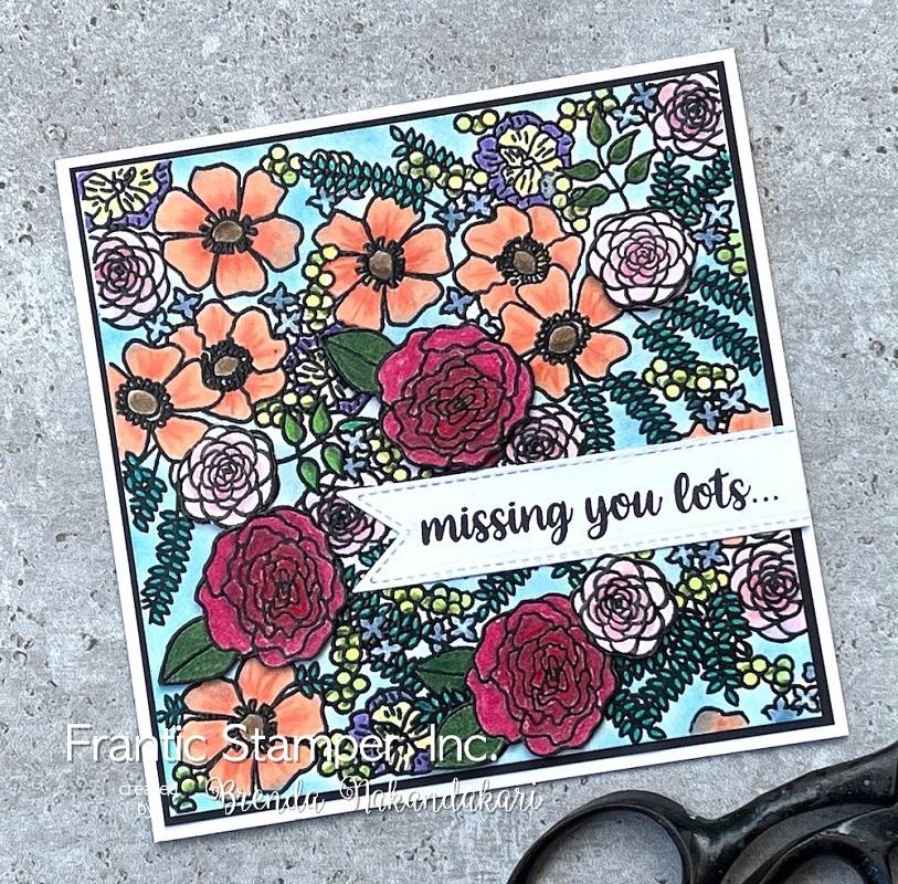 Frantic Stamper Clear Stamp Set - Florals And Greetings