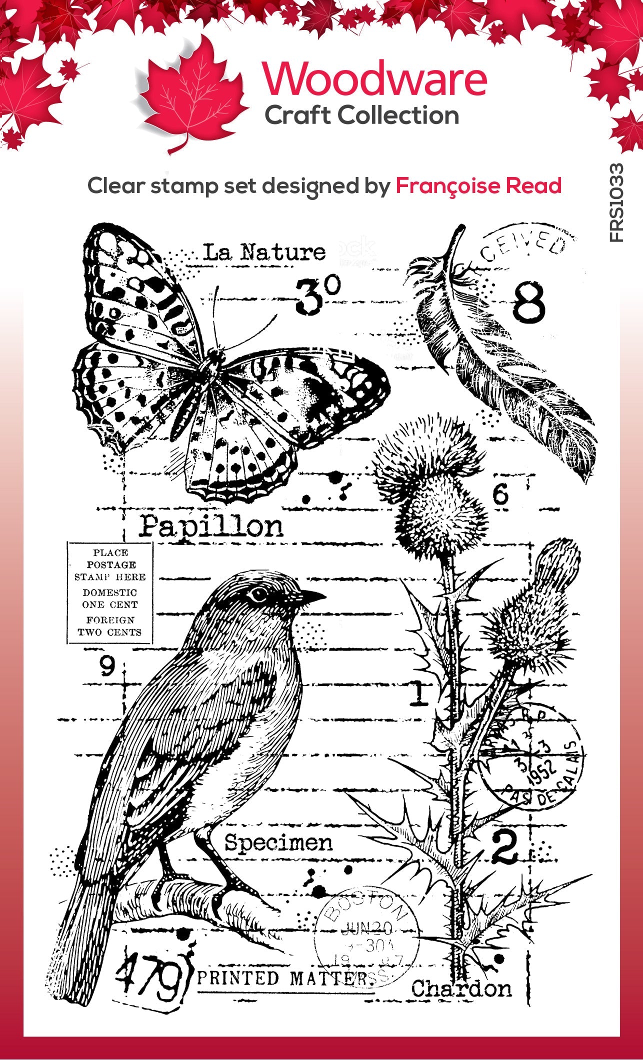 Woodware Clear Singles Nature Page 4 in x 6 in Stamp Set