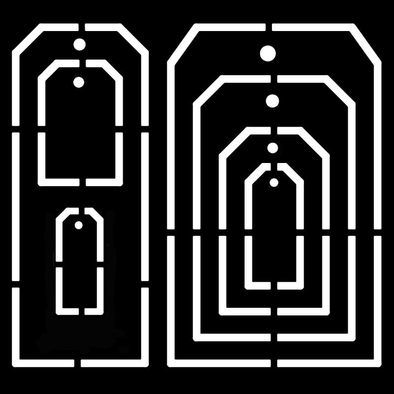 Woodware tag Templates 6 in x 6 in Stencil