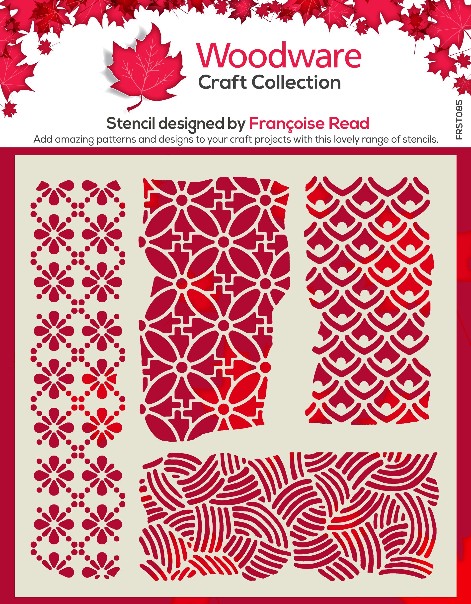 Woodware Organic 6 in x 6 in Stencil