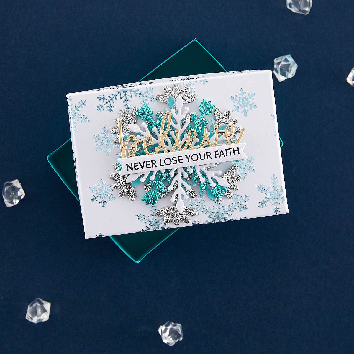 Glimmering Snowflakes Hot Foil Plate & Die Set from the Bibi's Snowflakes Collection by Bibi Cameron