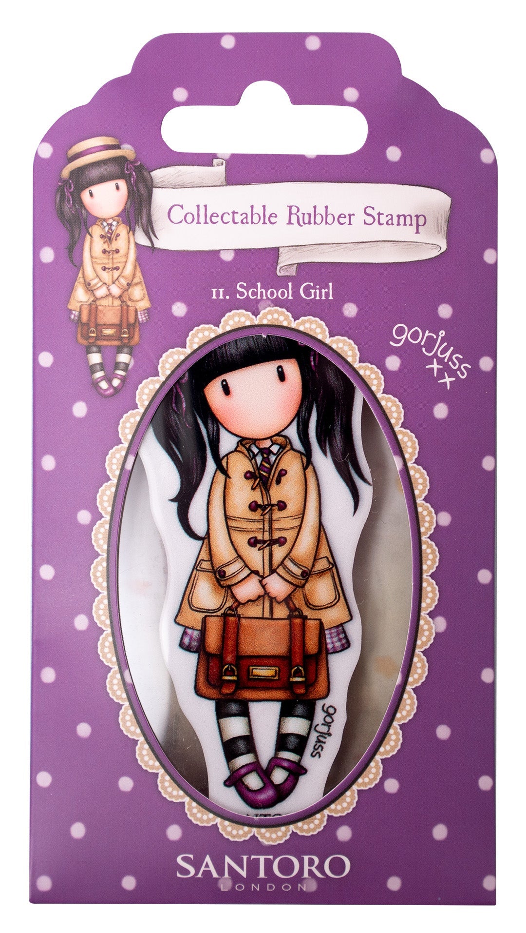 GOR Cling Stamp School Girl - B Essentials 90x55x5mm 1 PC nr.465