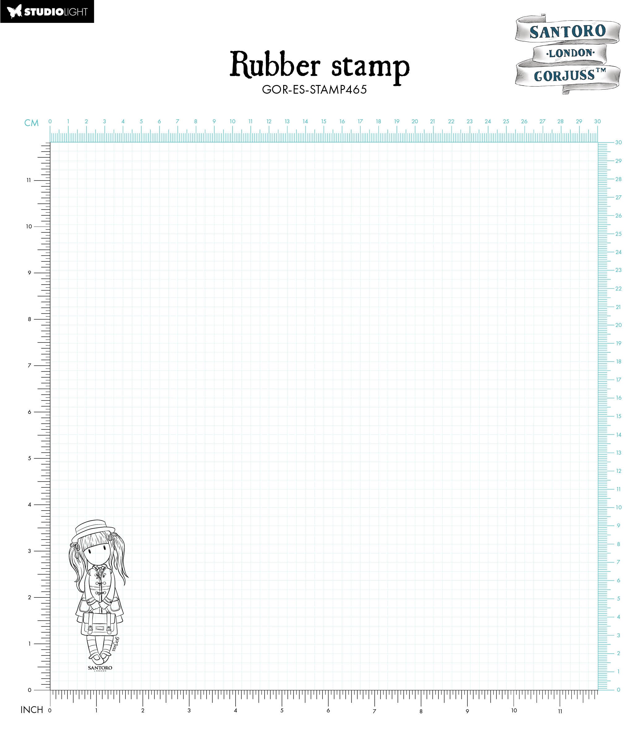 GOR Cling Stamp School Girl - B Essentials 90x55x5mm 1 PC nr.465