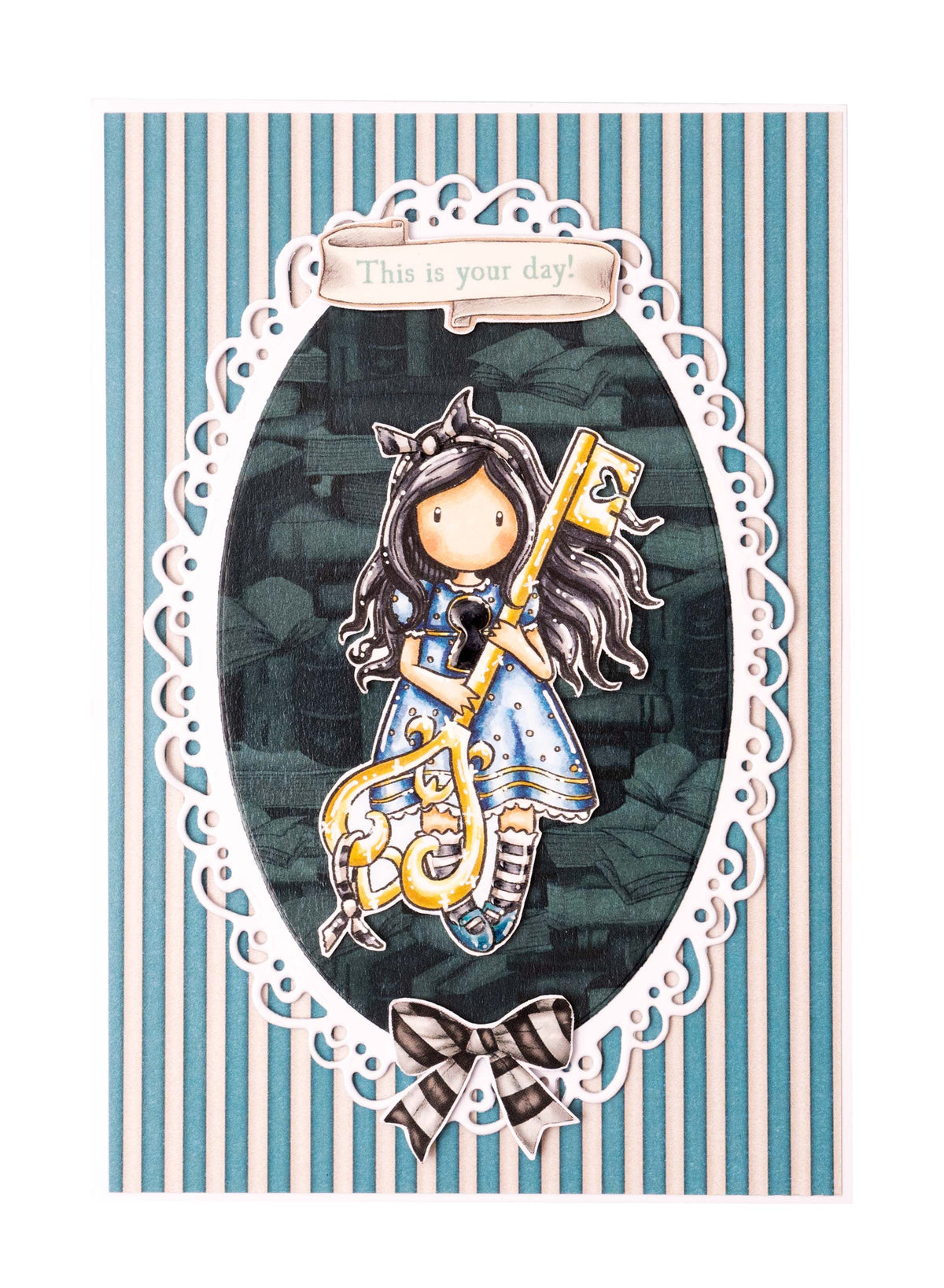 GOR Die-Cut Sheets 4x2 Paper, Pearls, Ribbon Gorjuss 152.4x152.4x5mm 10 PC nr.01