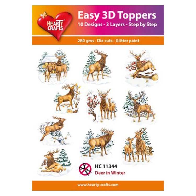 Hearty Crafts Easy 3D Toppers - Deer In The Window