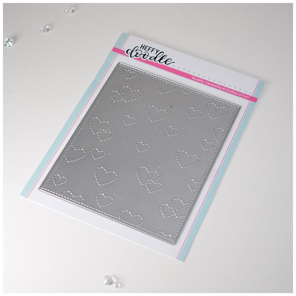 Stitched Hearts Background Die