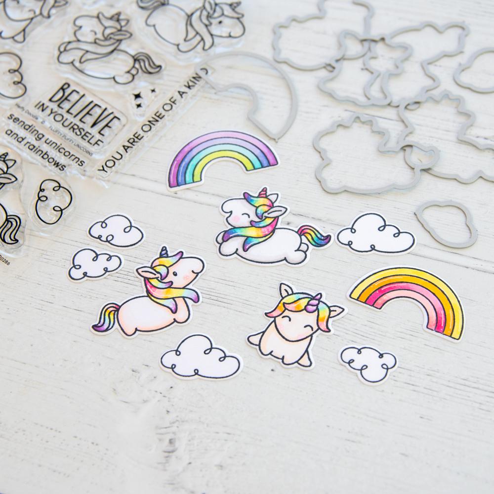 Fluffy Puffy Unicorns Stamps