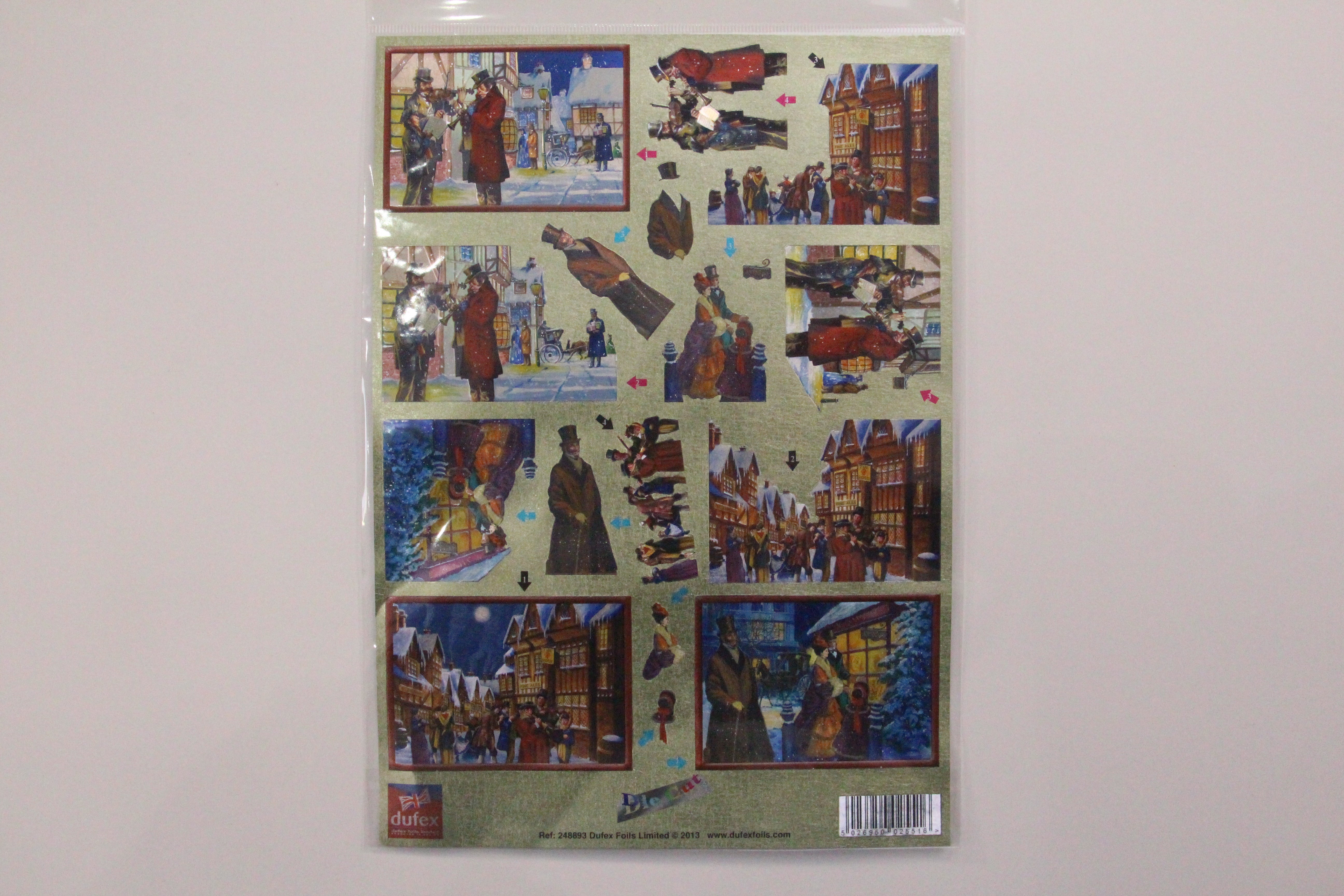 Dufex Metallic Pre-cut 3D Sheet - Festive Street Scenes