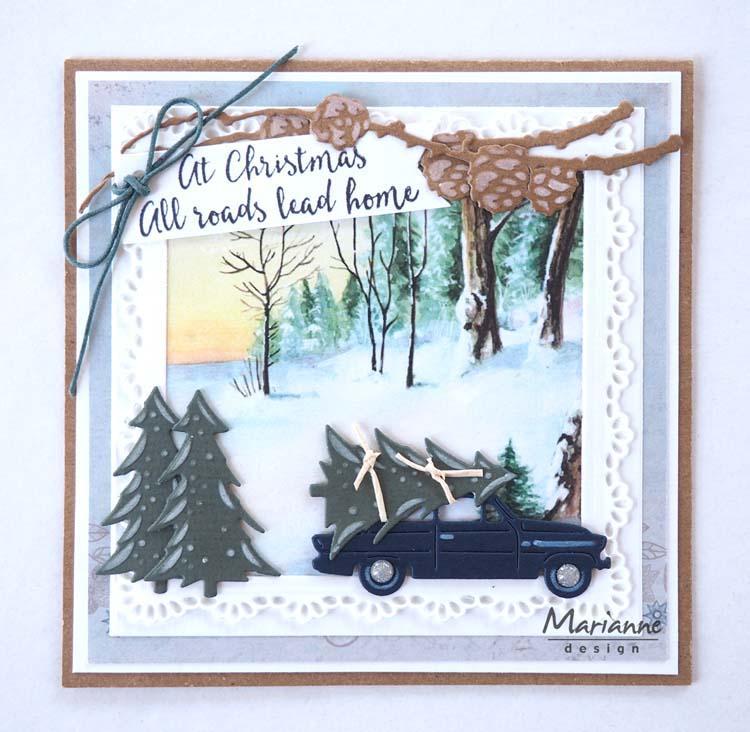 Marianne Design Cutting Sheet Winter Wood