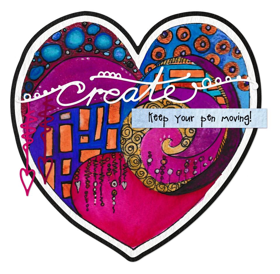 JL Clear Stamp Big Heart Mindful Moodling 150x150mm nr.44