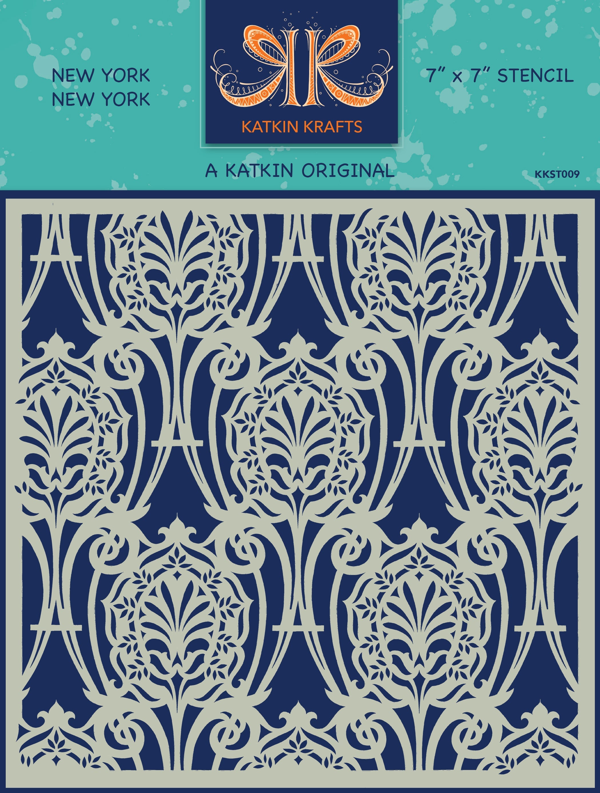 Katkin Krafts New York 7 in x 7 in Stencil