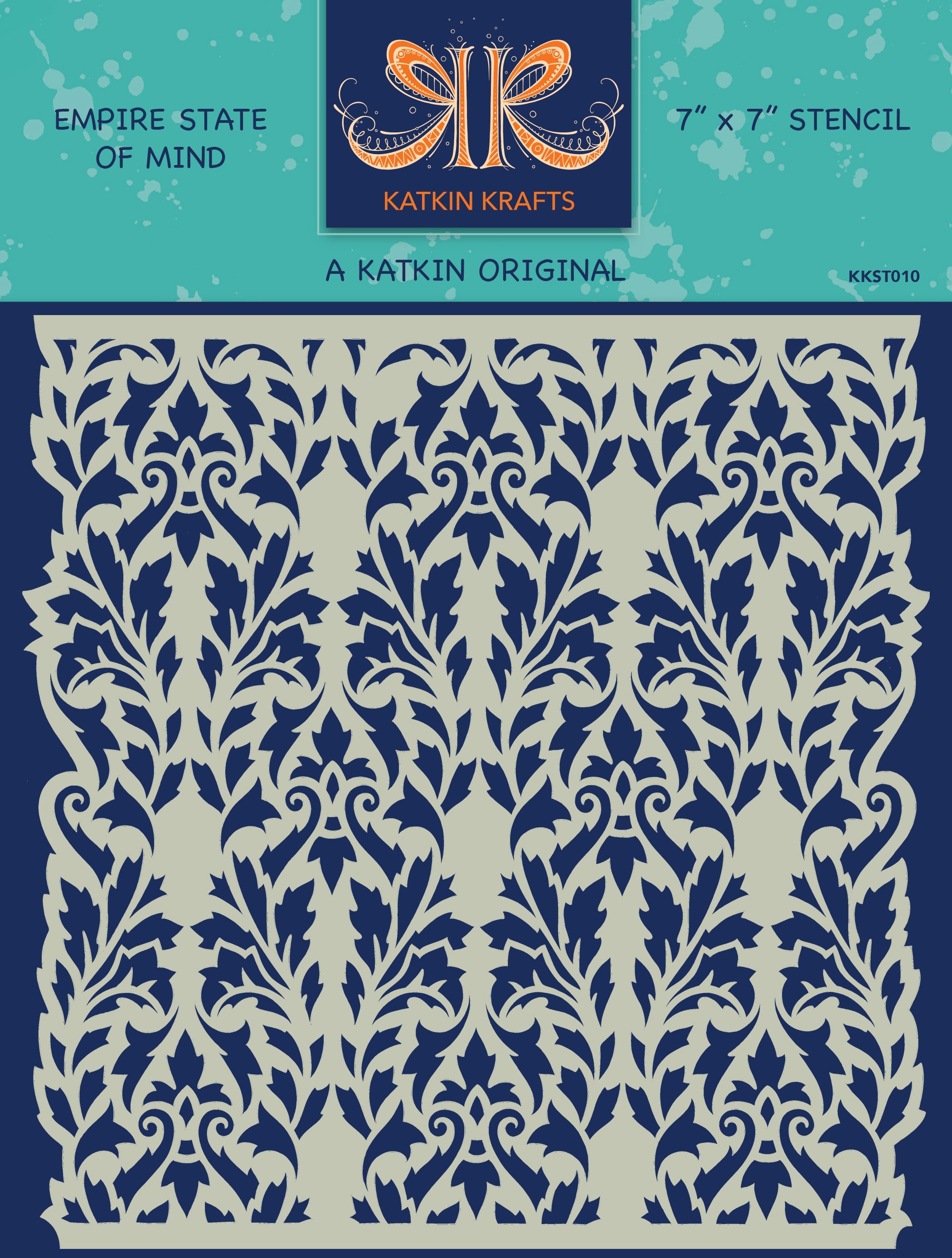 Katkin Krafts Empire State Of Mind 7 in x 7 in Stencil