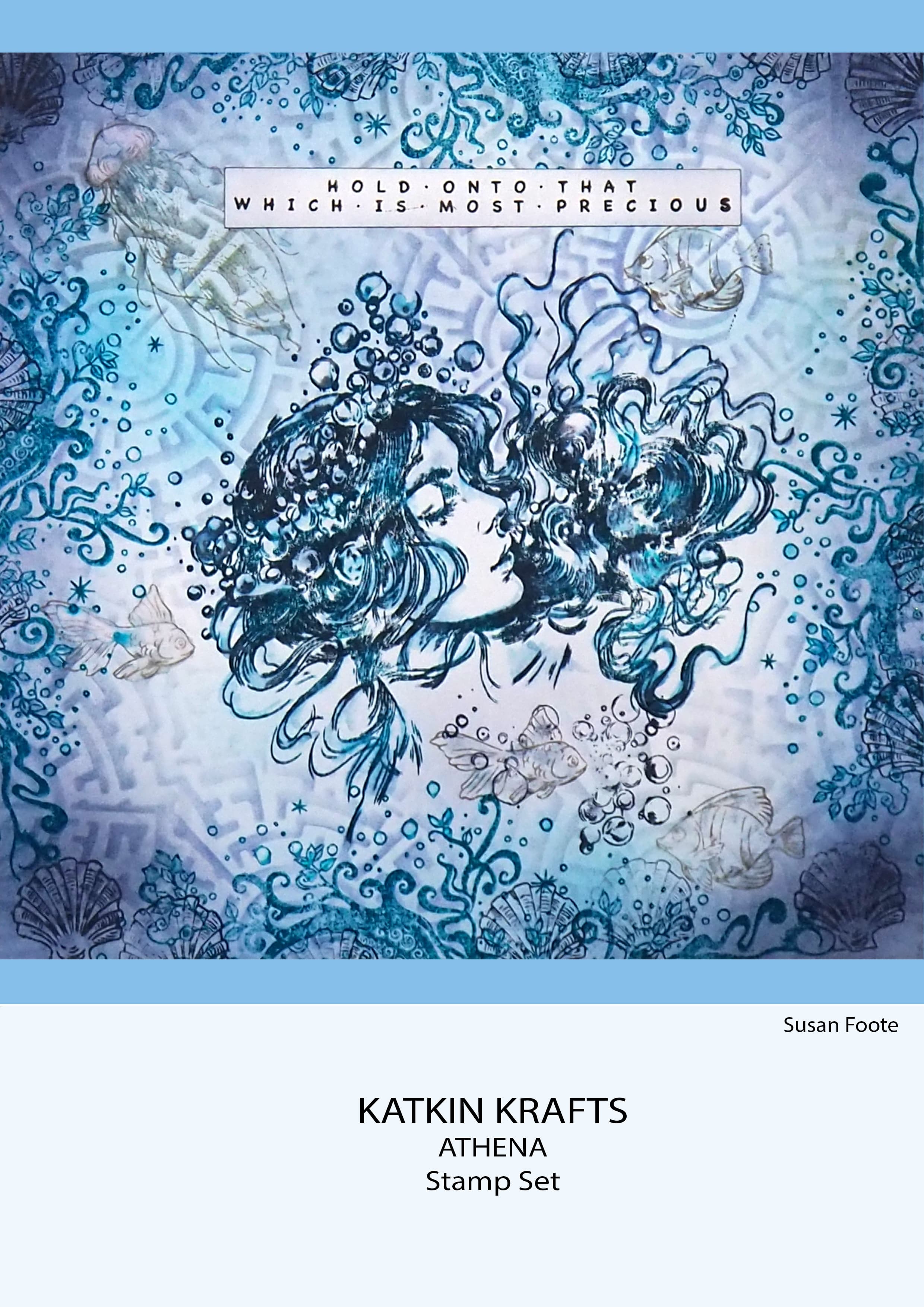 Katkin Krafts Athena 6 in x 8 in Clear Stamp Set