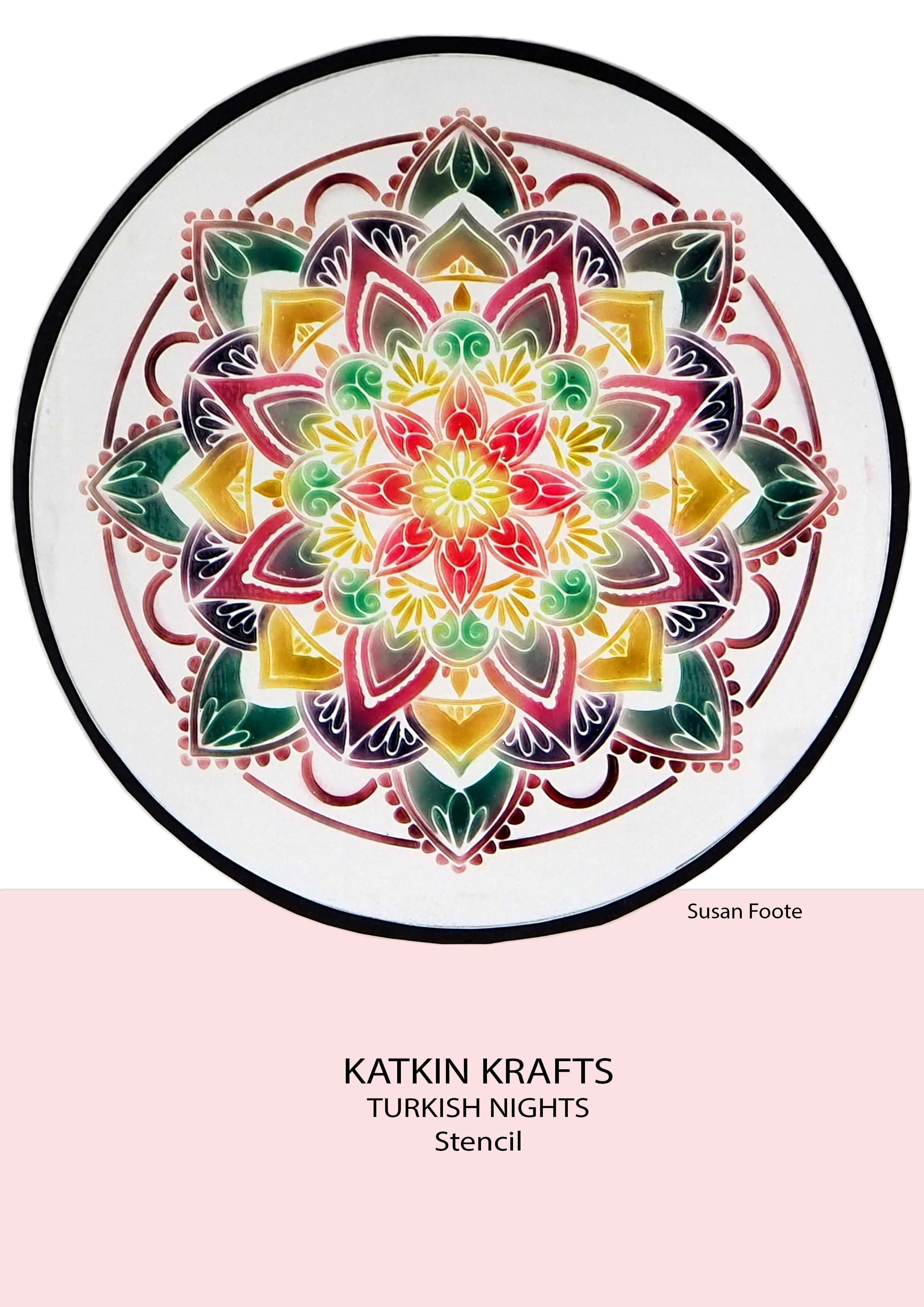 Katkin Krafts Turkish Nights 7 in x 7 in Stencil