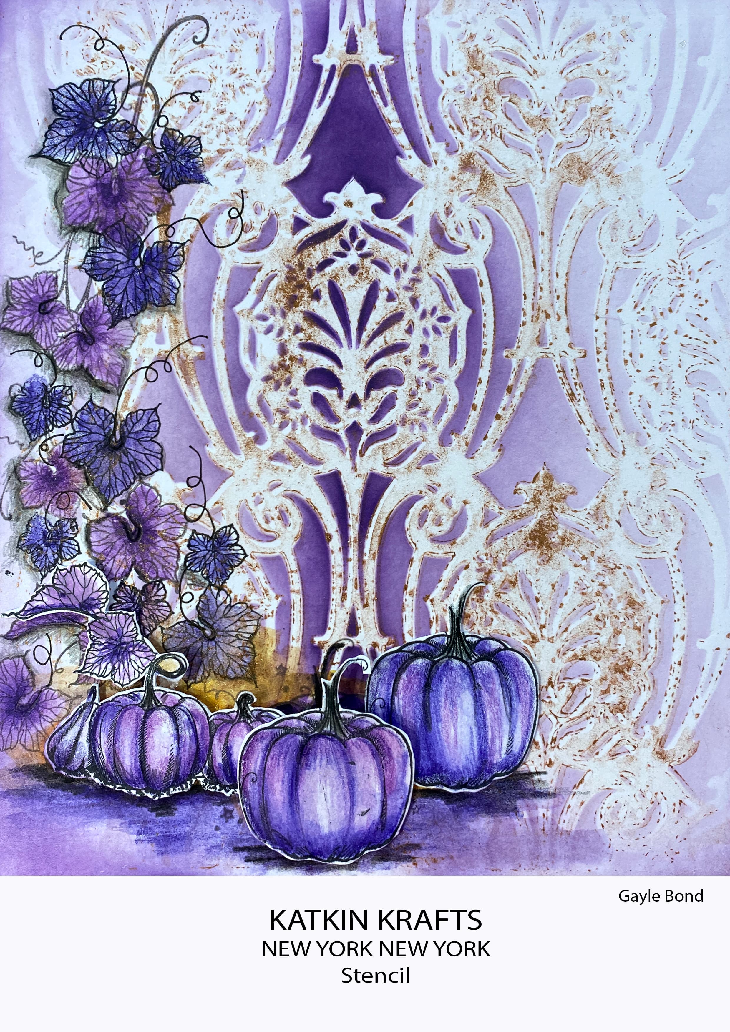 Katkin Krafts New York 7 in x 7 in Stencil