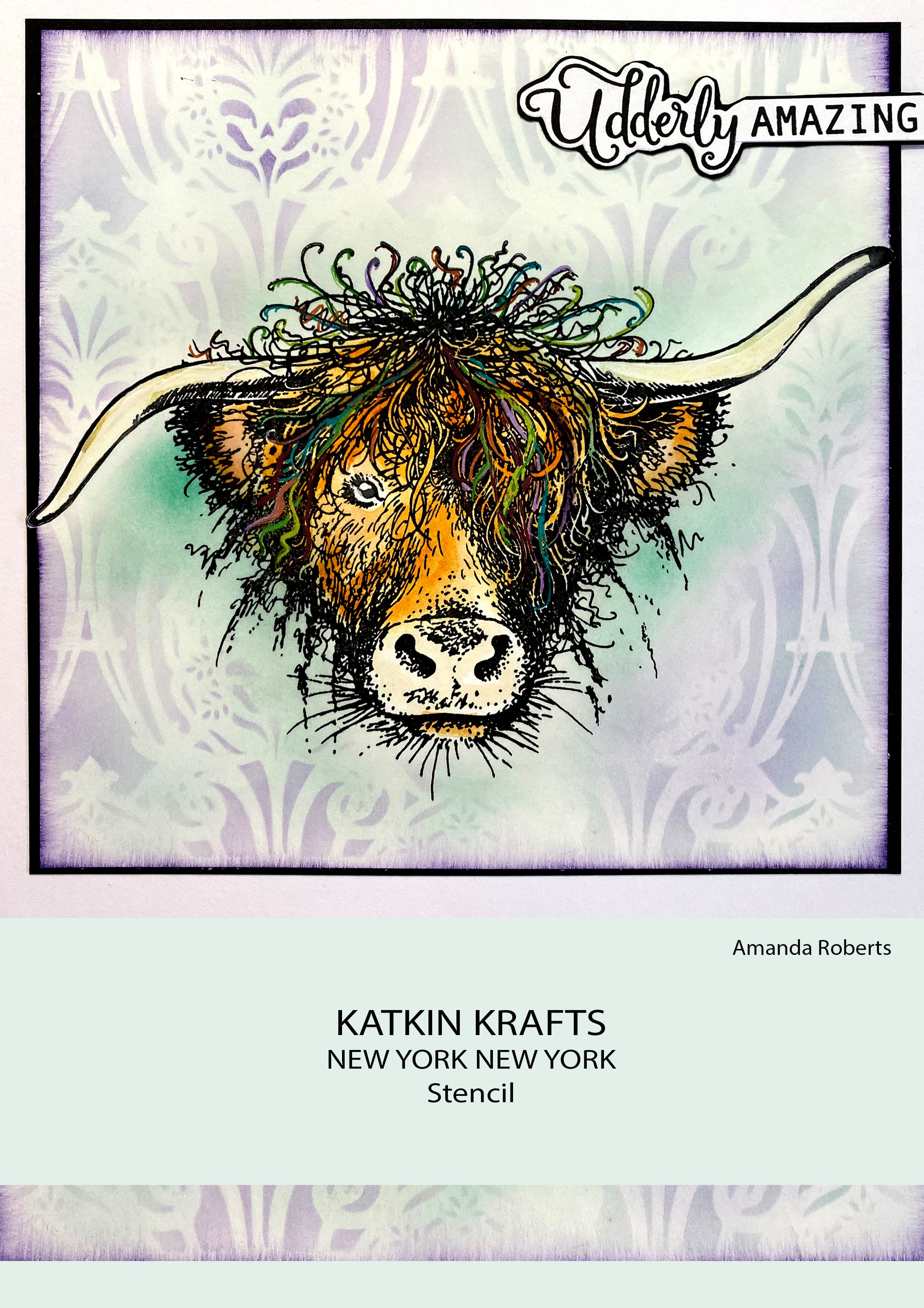 Katkin Krafts New York 7 in x 7 in Stencil