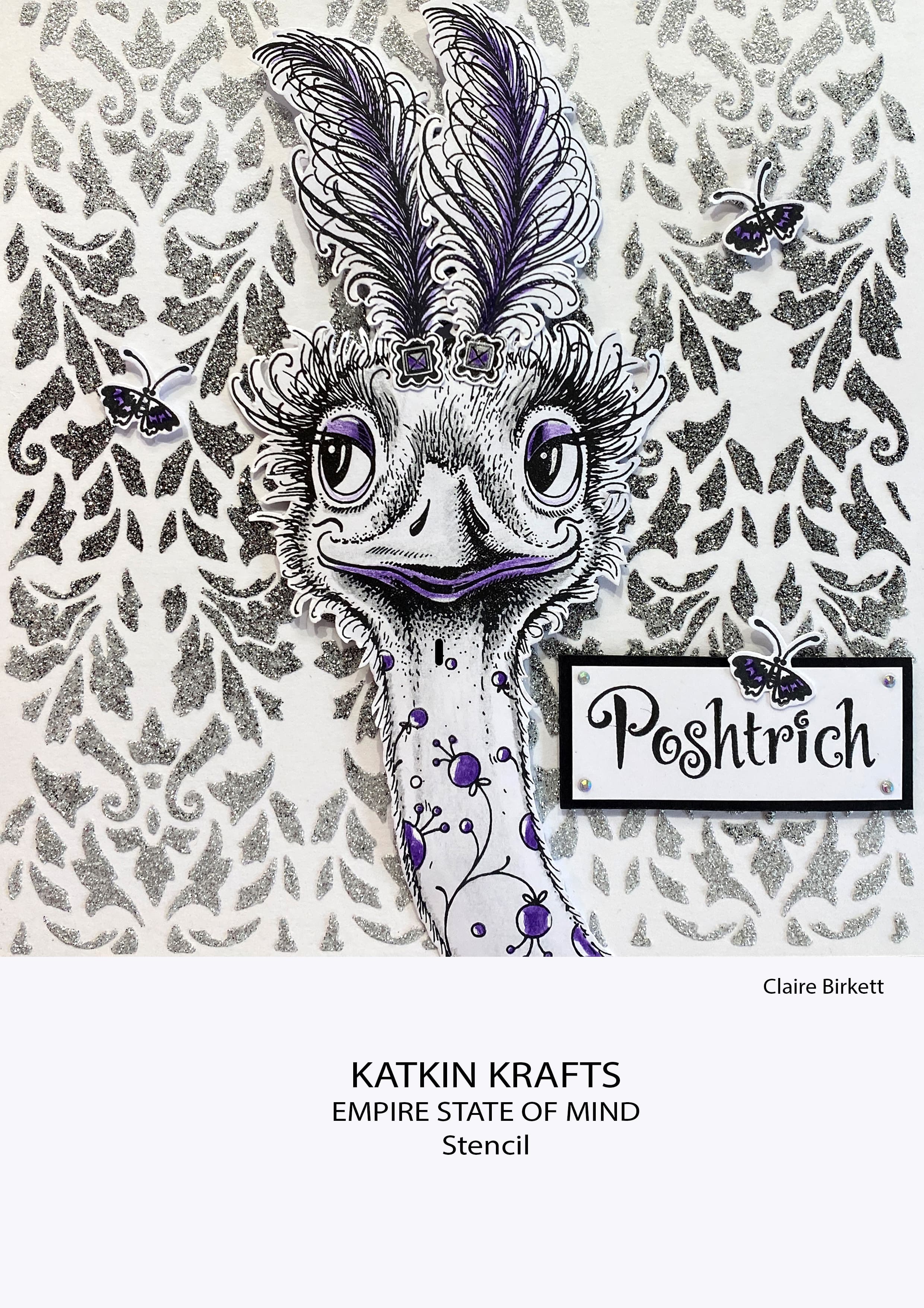 Katkin Krafts Empire State Of Mind 7 in x 7 in Stencil