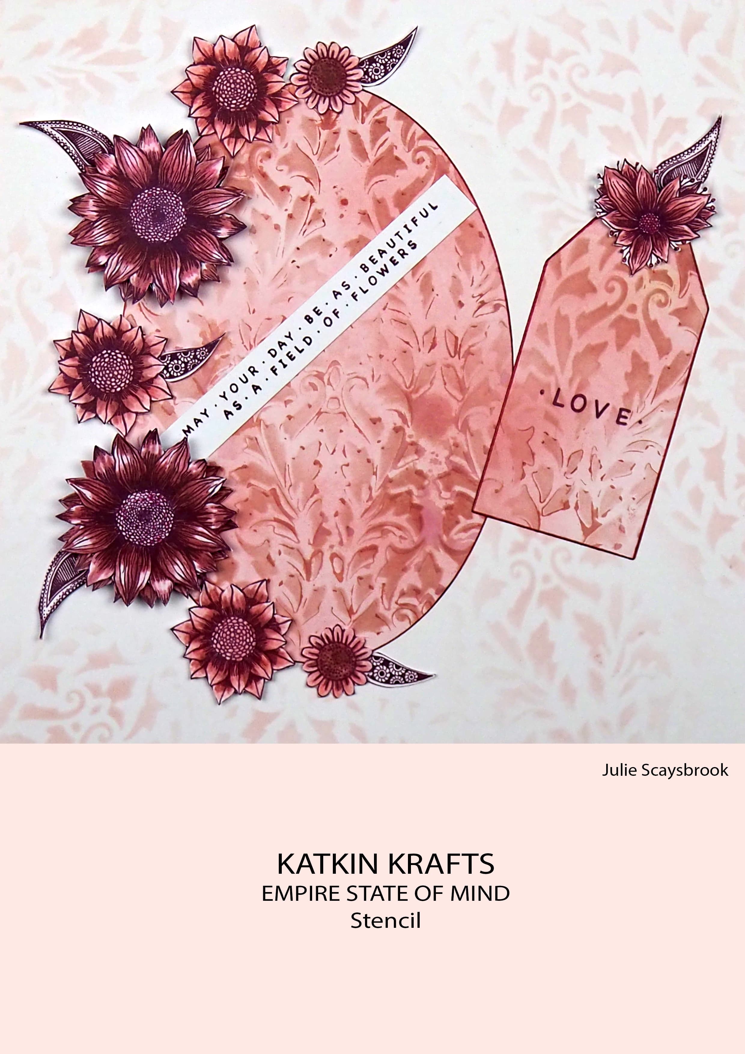 Katkin Krafts Empire State Of Mind 7 in x 7 in Stencil