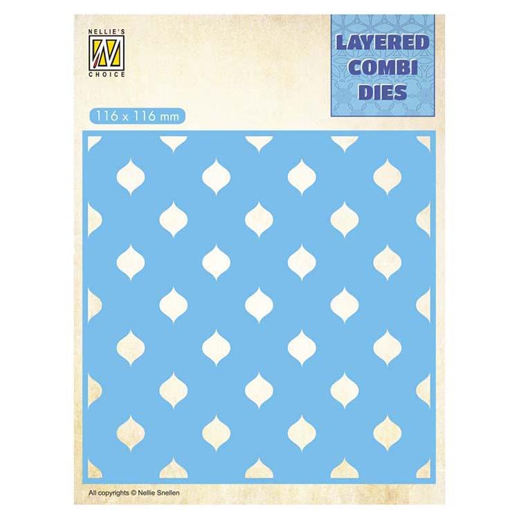 Nellie's Choice Layered Combi Dies Square Drops Layer C
