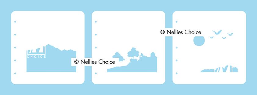 Layered Combi Stencil Set Nature Scene 2