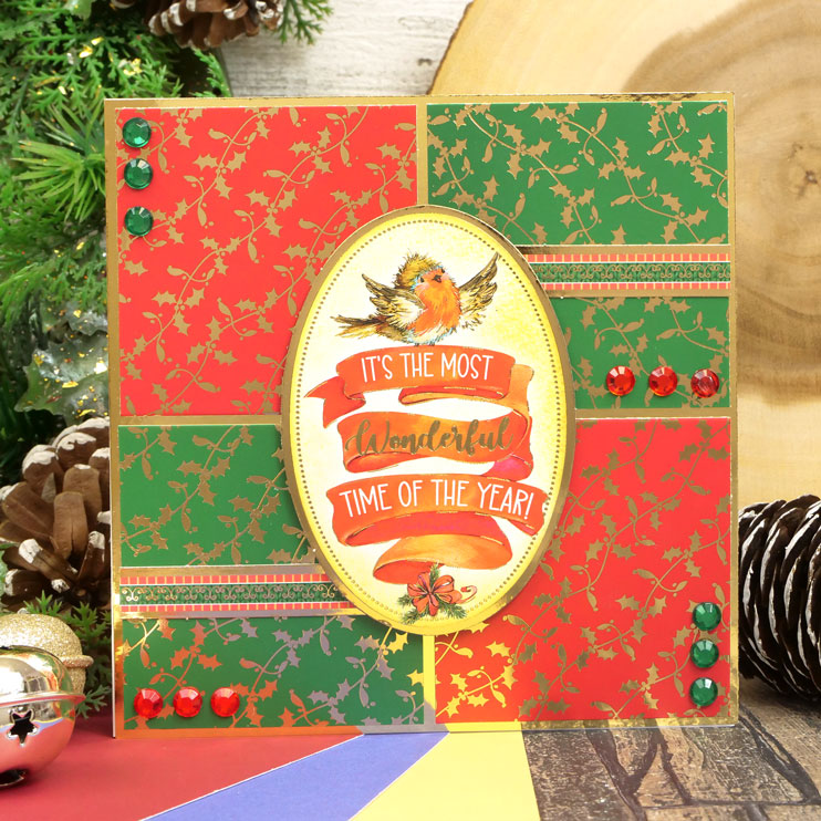 Red Robin's Christmas Adorable Scorable Foiled Cardstock