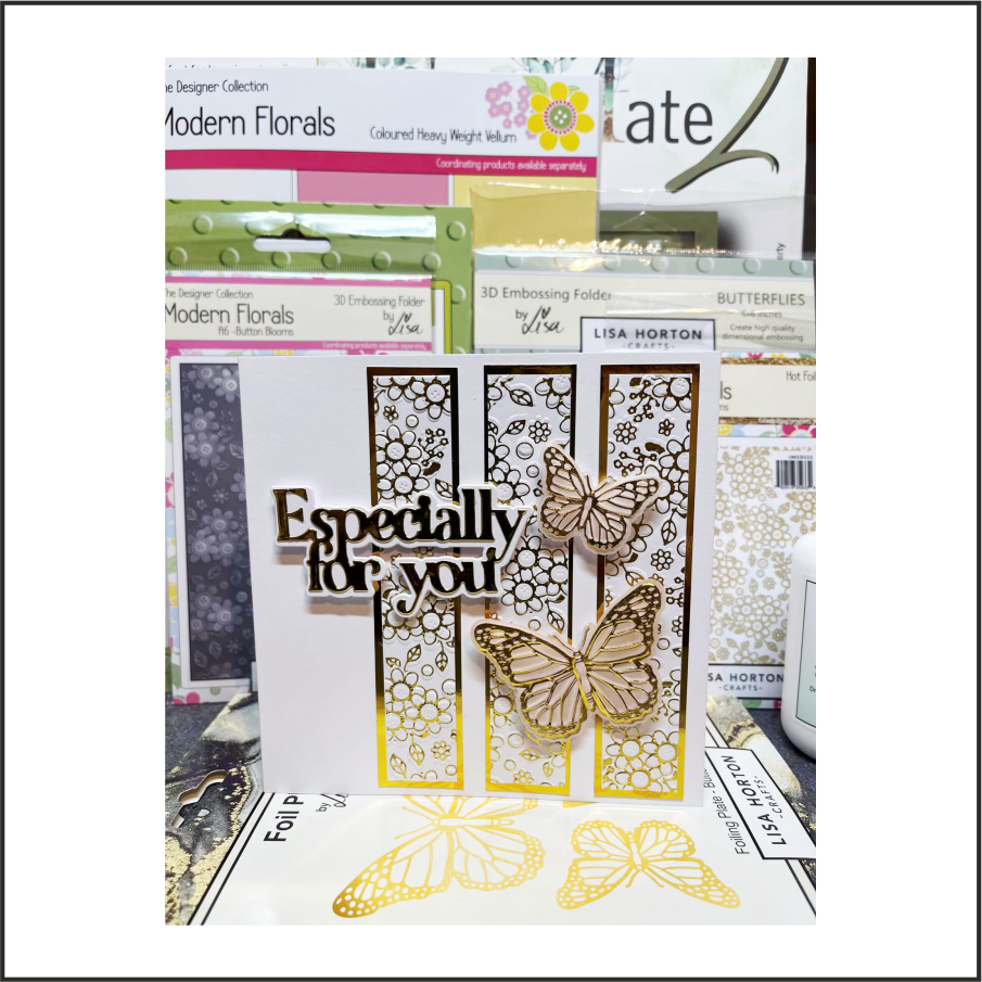 Lisa Horton Crafts Modern Florals - Hot Foil Plate A6 - Button Blooms
