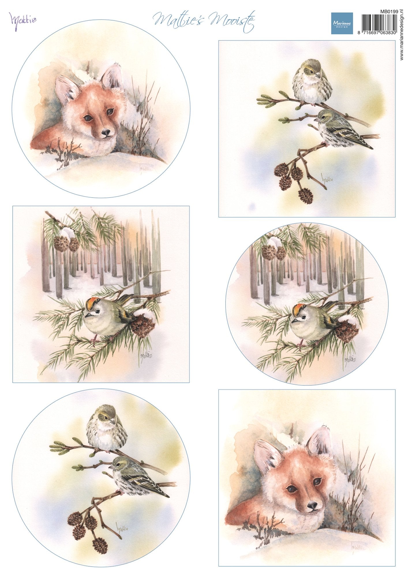 Marianne Design A4 Cutting Sheet - Mattie's Mooiste - Fox