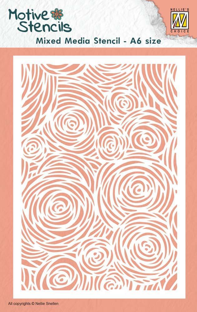 Mixed Media Stencils flowers