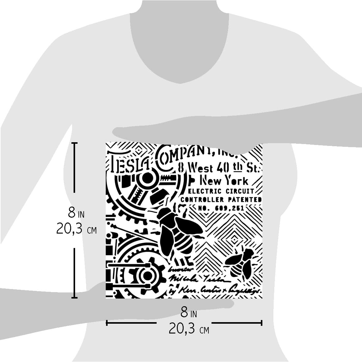 Ciao Bella Texture Stencil 8x8 Tesla Company Inc.