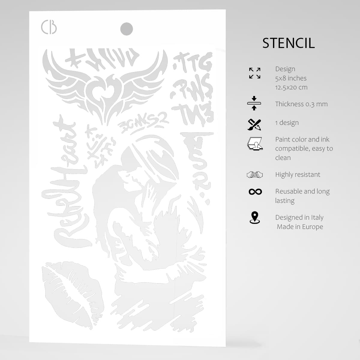 Texture Stencil 5"x8" Urban Kiss