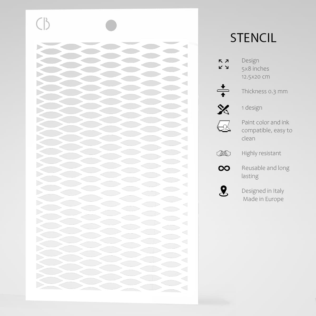 Texture Stencil 5"x8" Metal Net