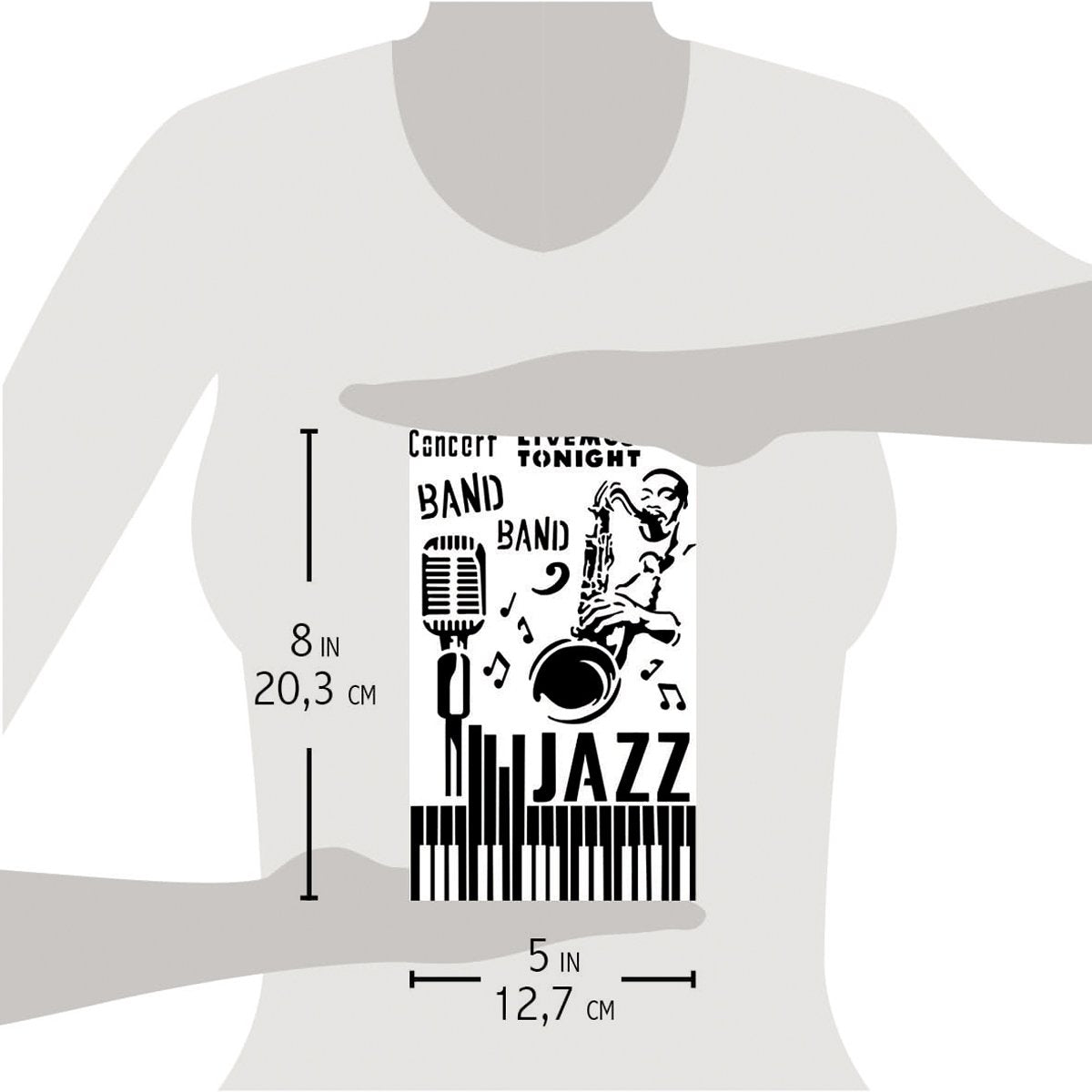 Texture Stencil 5"x8" Jazz