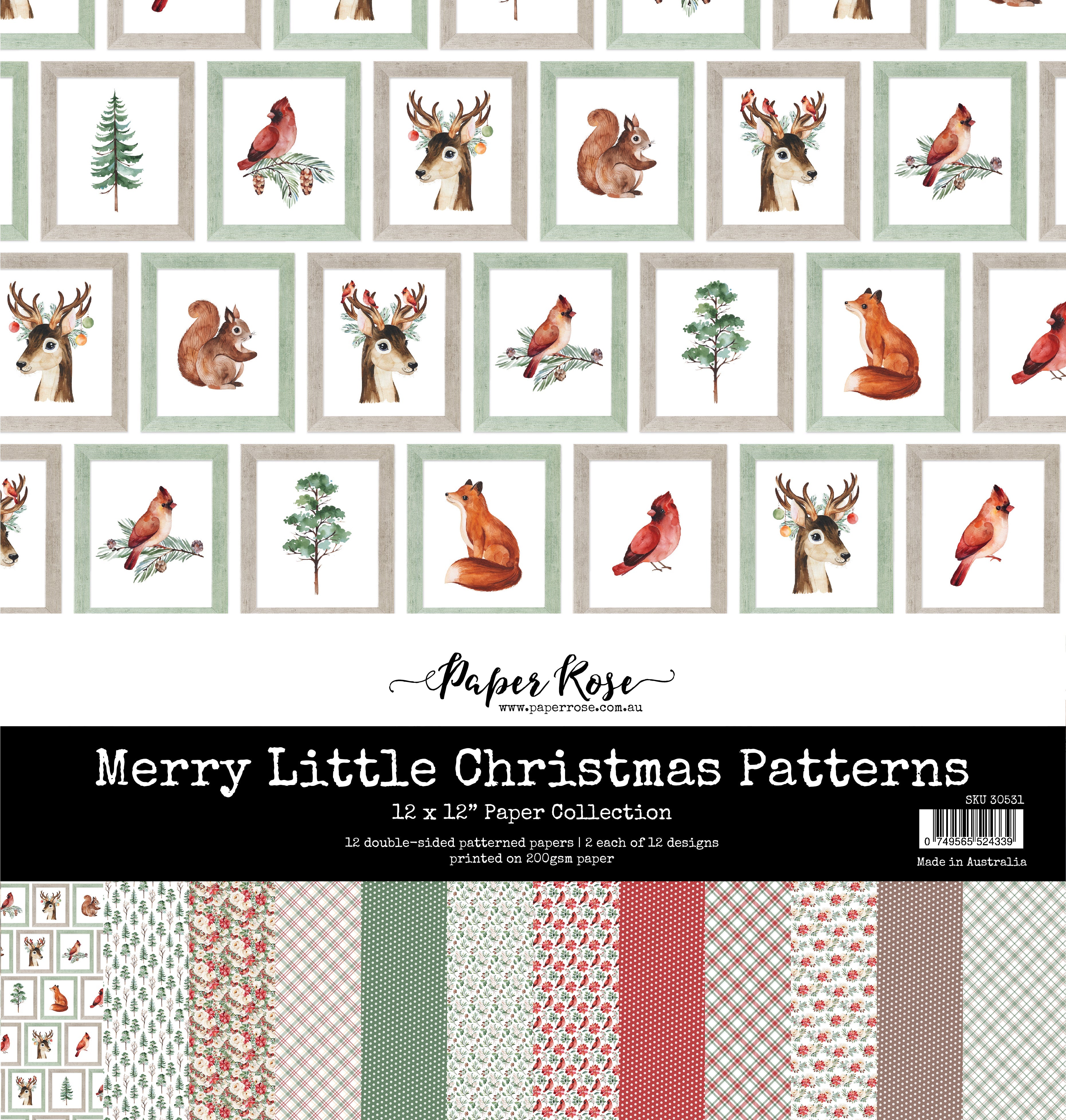 Merry Little Christmas Patterns 12x12 Paper Collection 30531