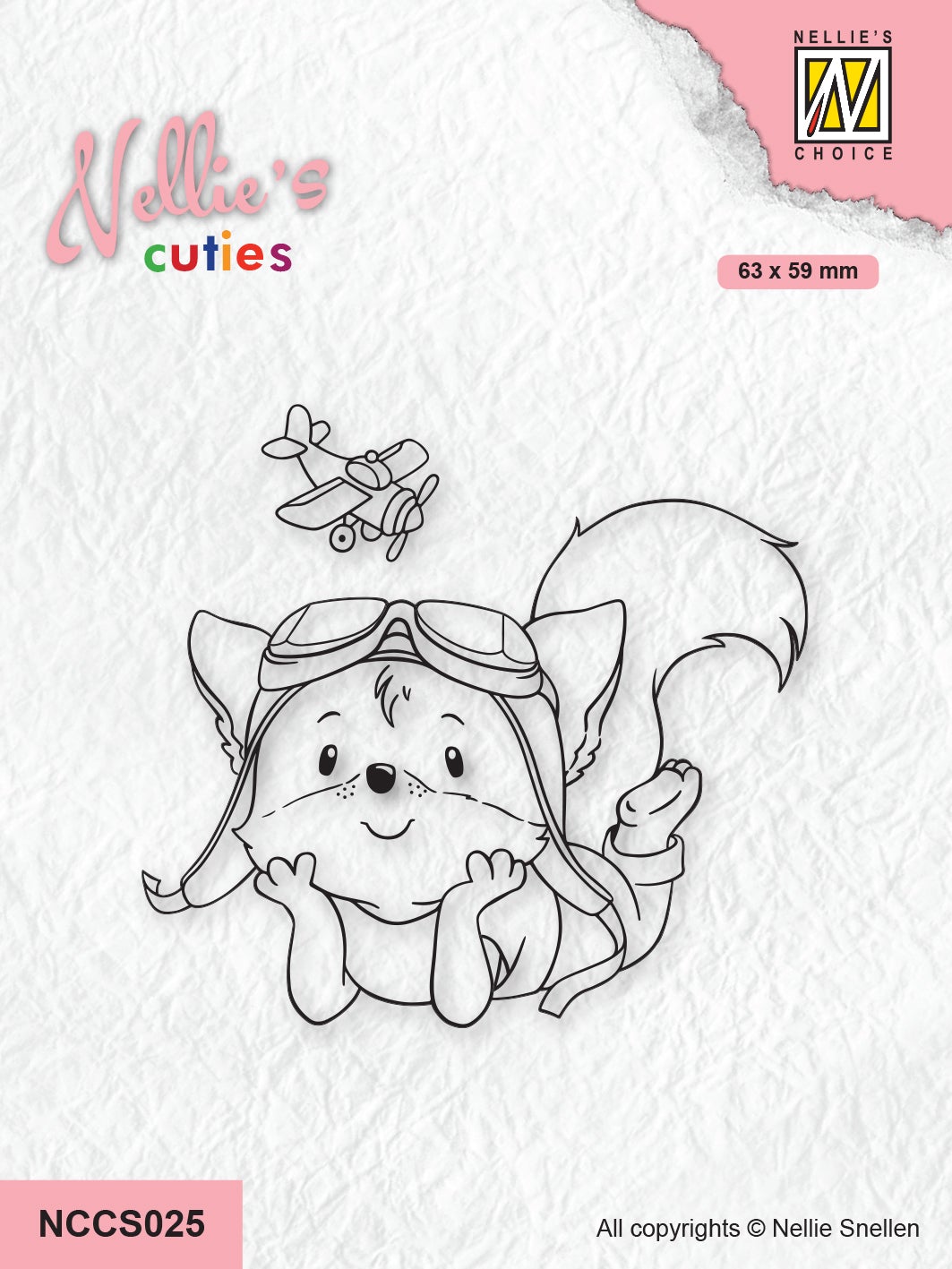 Nellie's Choice Clear Stamp Nellie's Cuties - Dreaming To Be A Pilot