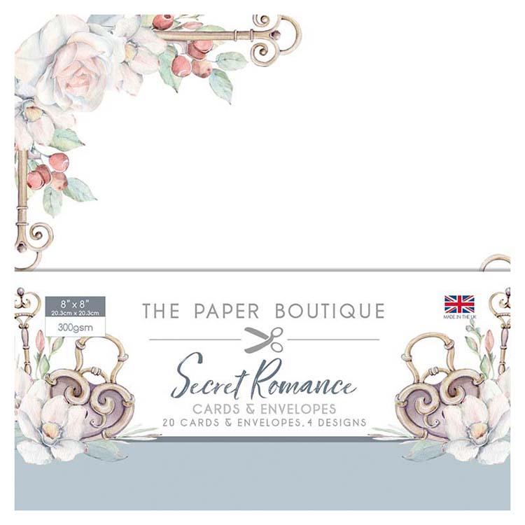 The Paper Boutique Secret Romance 8x8 Card & Envelope Pack