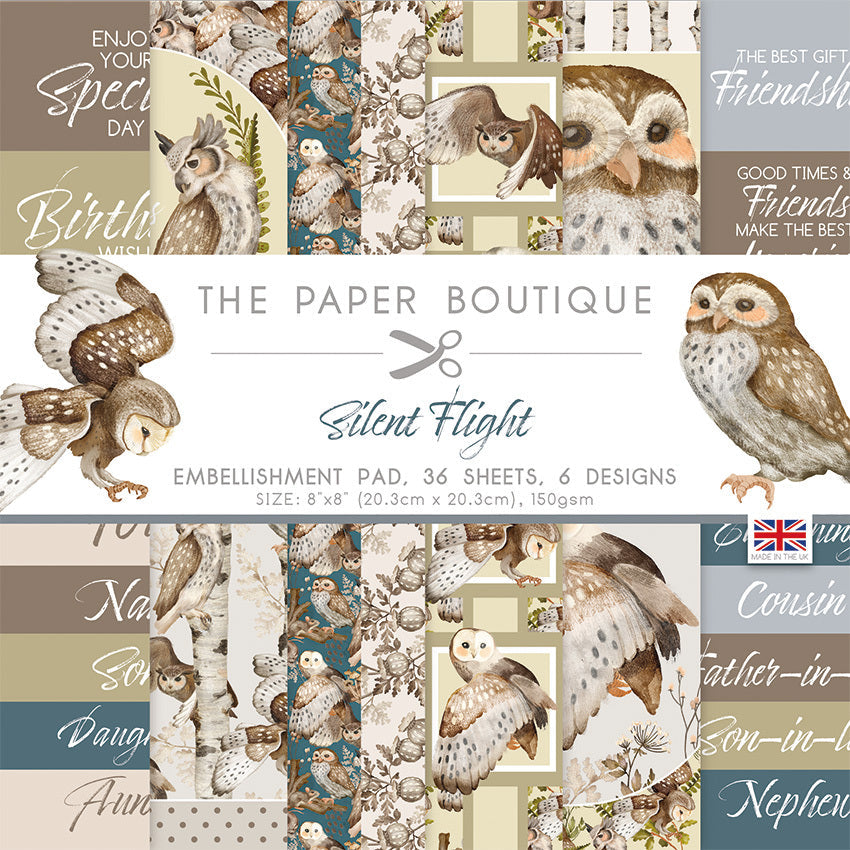 The Paper Boutique Silent Flight 8x8 Embellishments Pad