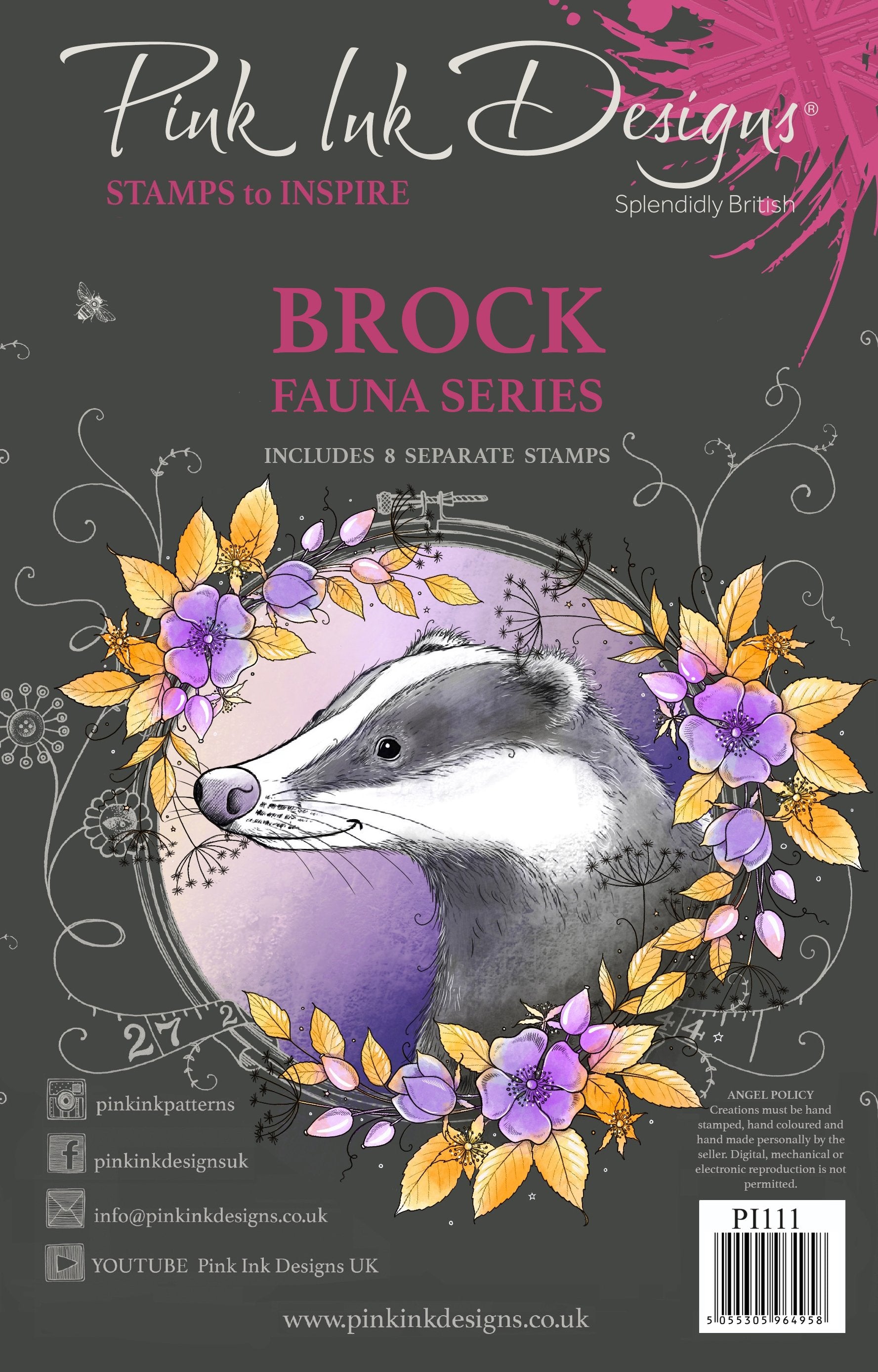 Pink Ink Designs Brock A5 Clear Stamp