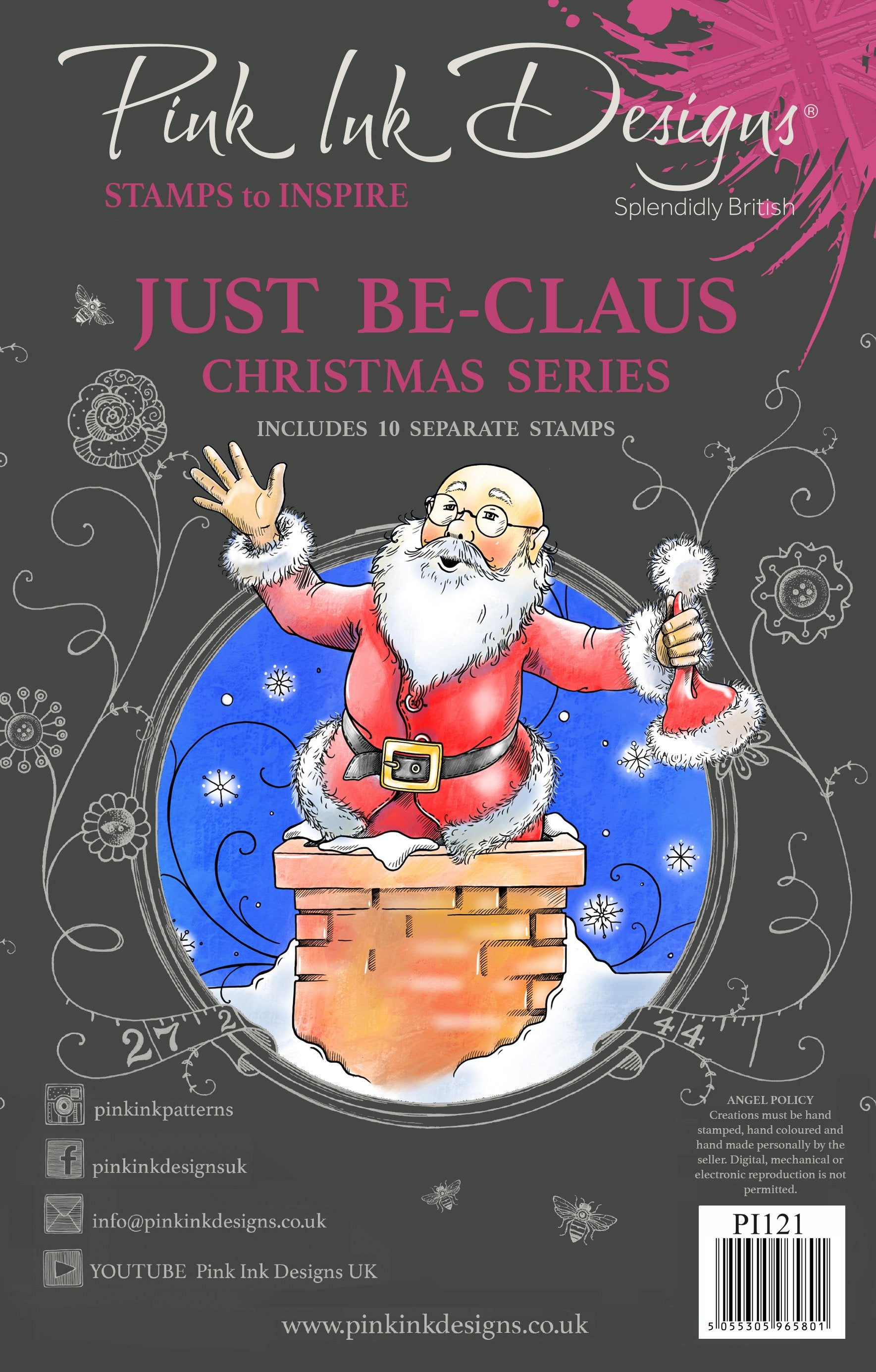 Pink Ink Designs Just Be-Claus A5 Clear Stamp