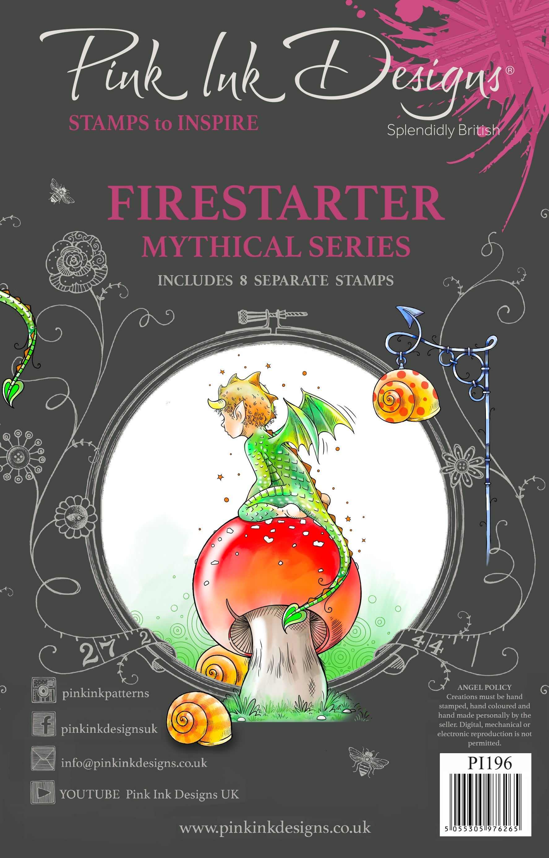 Pink Ink Designs Firestarter 6 in x 8 in Clear Stamp Set