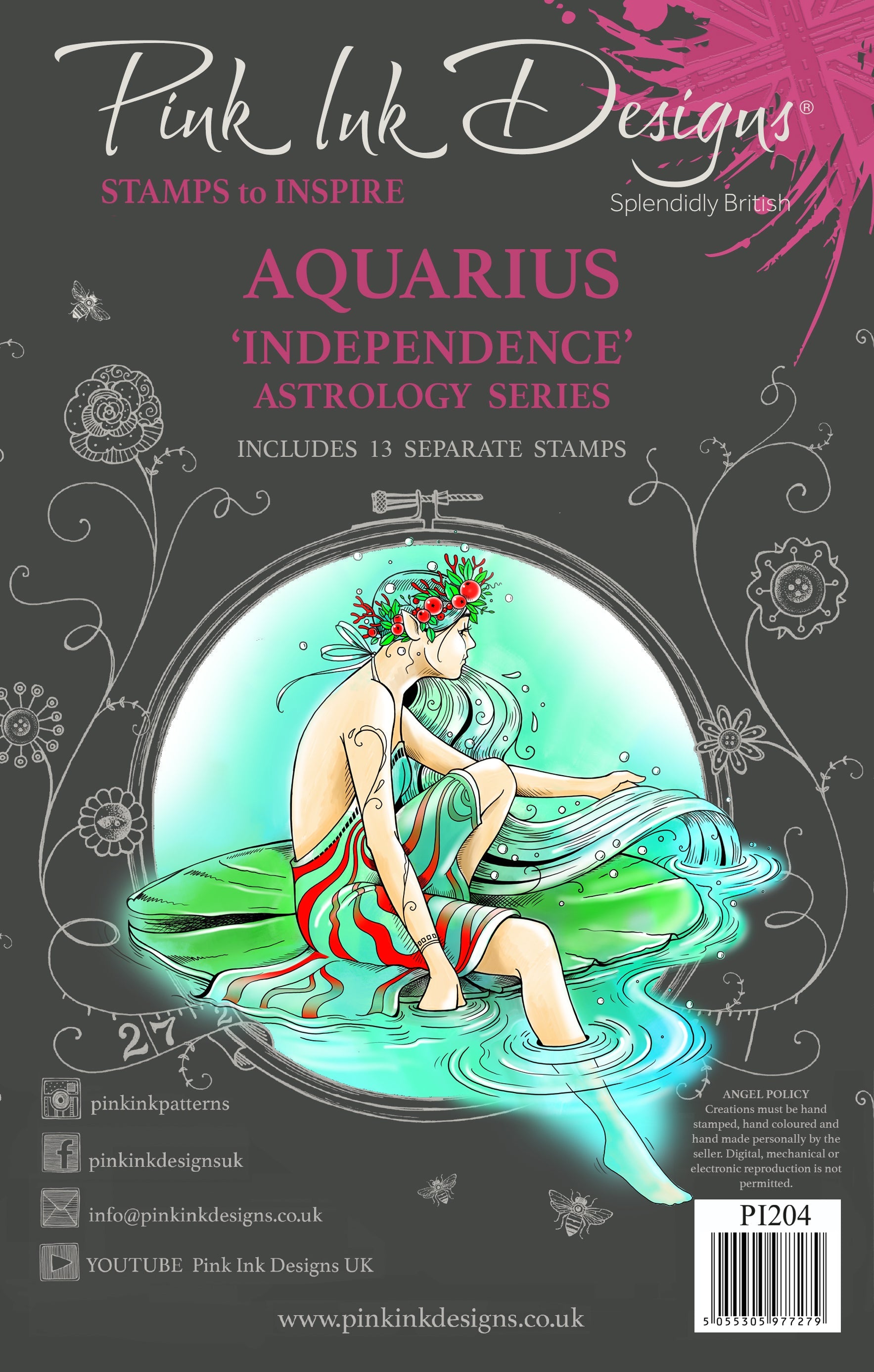 Pink Ink Designs Aquarius - Independence 6 in x 8 in Clear Stamp Set