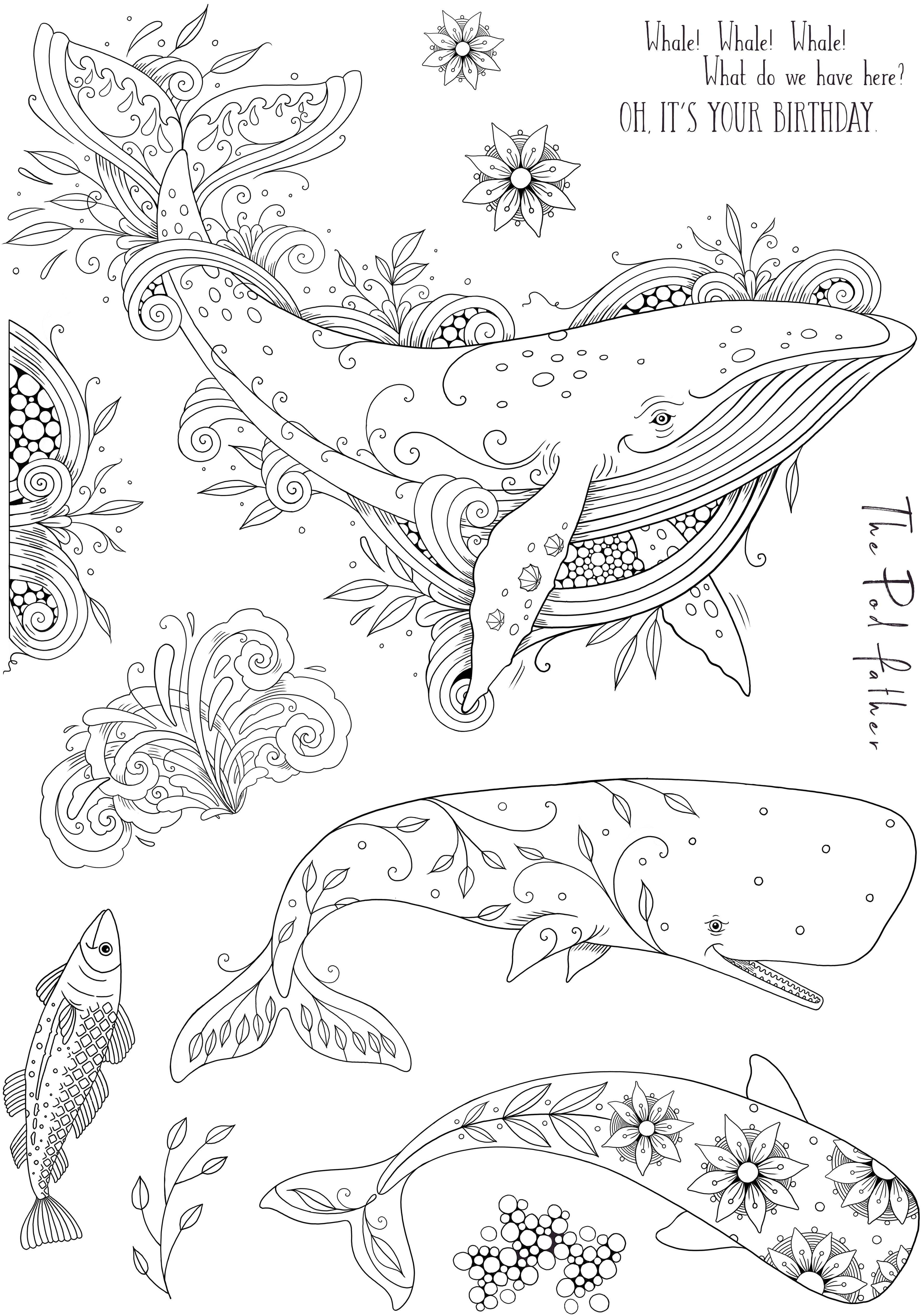 Pink Ink Designs The Pod Father 6 in x 8 in Clear Stamp Set