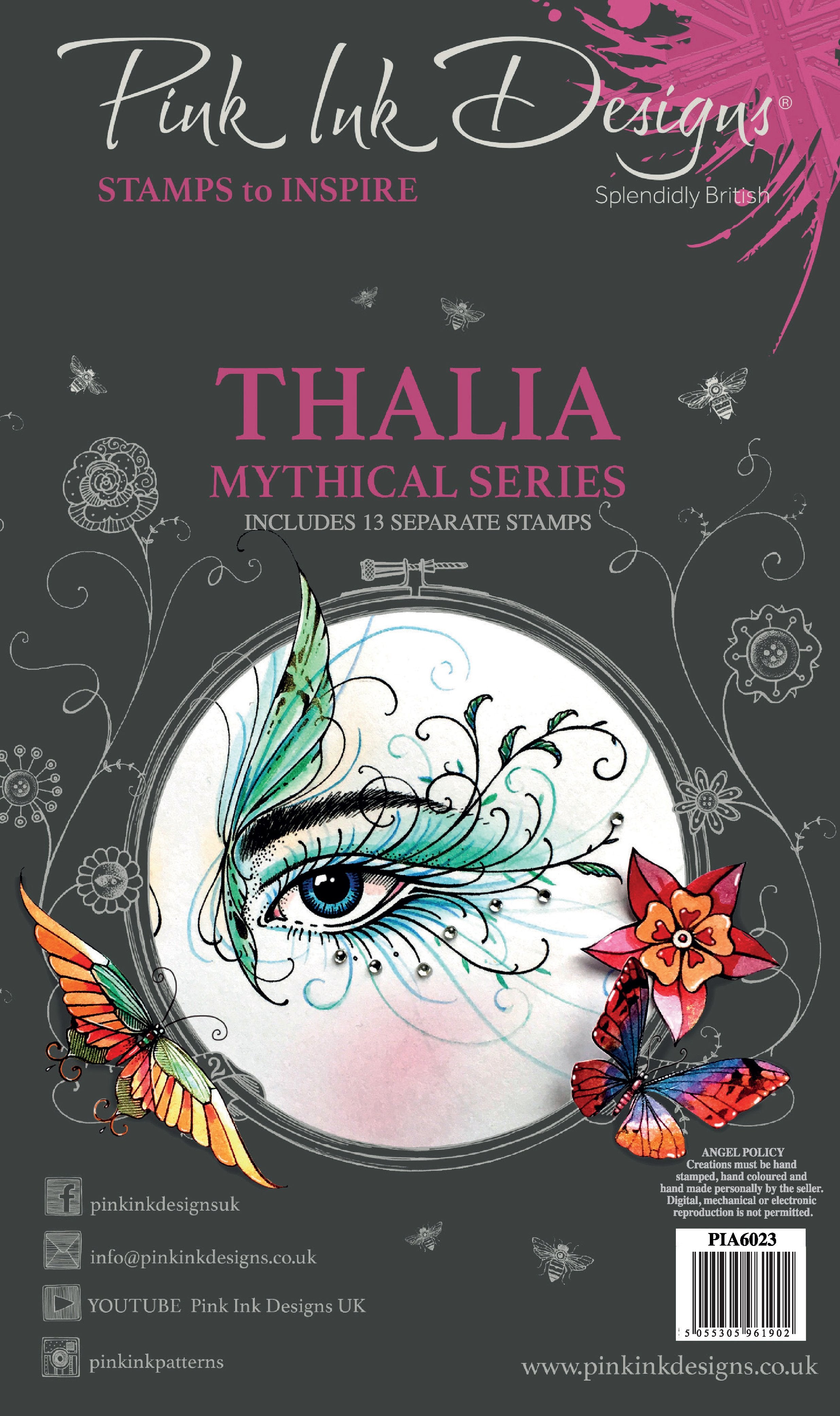 Pink Ink Designs Thalia A6 Clear Stamp Set