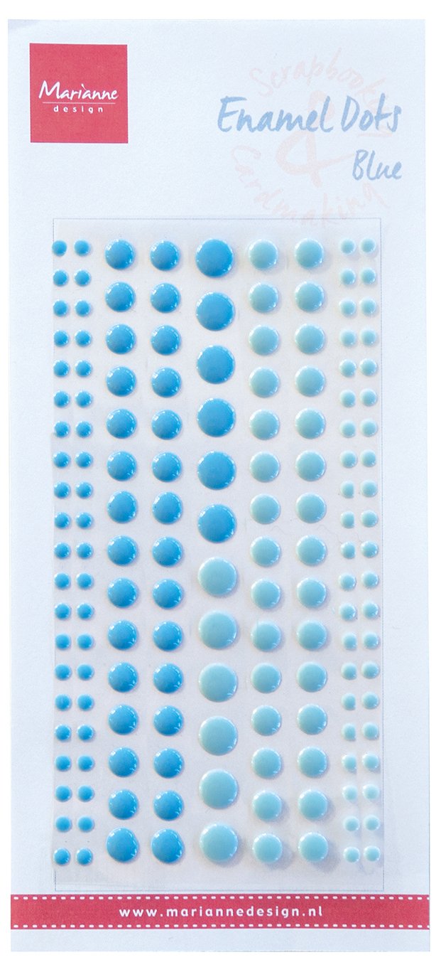 Enamel Dots - Two Blue